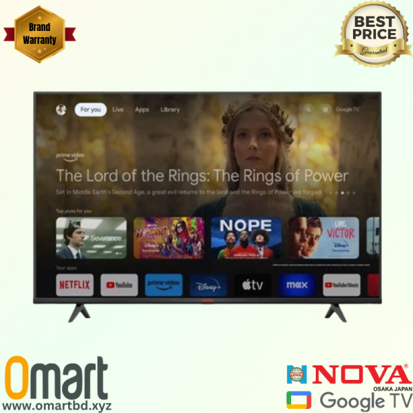 NOVA Google Android TV 43" FHD OLED Model NV-4350 available at Omart.