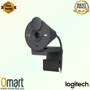 Logitech BRIO 300 Full HD 1080p Webcam with privacy shutter and noise-reducing mic