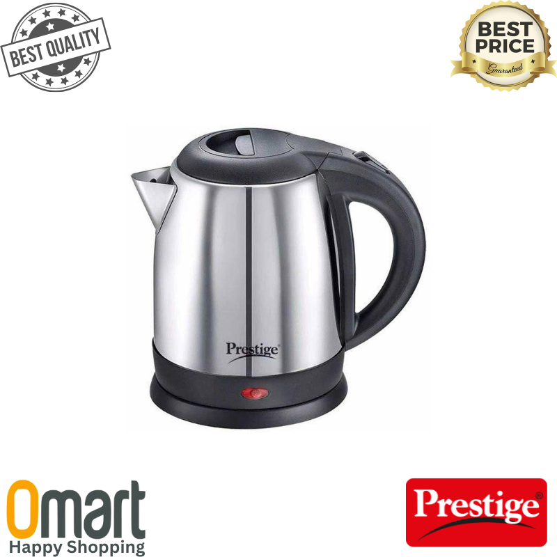 Prestige Electric Kettle 2L with Silver and Black Finish